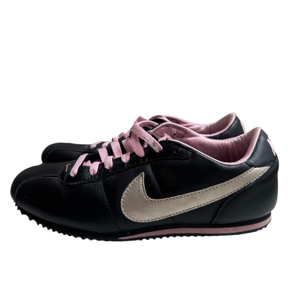 Nike Classic Cortez‎ Leather Black Pink Gold Size 7 GREAT CONDITION!!! Rare - Picture 2 of 9